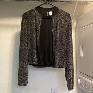 NWOT Divided Shimmer Bomber Jacket